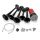 thumbnail image 1 of Black 5 Trumpet Air Horn 12v 125db Dixie Musical Air Horn Dukes Of Hazzard General-lee Universal Car Truck Boat Air Comp SZRH A-F, 1 of 4