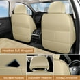 thumbnail image 5 of Leather Seat Covers for Hyundai Most 98% Cars SUVs,Car Seat Covers Front Set,Waterproof Car Seat Protectors with Airbag,Comfort Interior Cover Seats for Cars(Beige,Pillows), 5 of 6