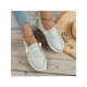 thumbnail image 3 of Oucaili Zapatos mocasines de mujer Zapatos anchos sin cordones Zapatos planos con estampado de leopardo Zapatillas de deporte informales de lona, 3 of 8