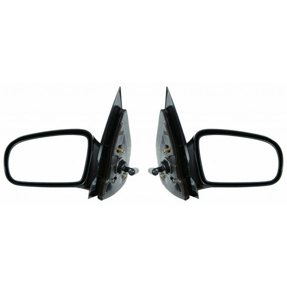 For 1995-2005 Chevy Cavalier Door Mirror Pair Driver and Passenger Side Unpainted Manual Non-Heated GM1320168