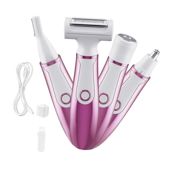 Multifunción cuatro en un kit de afeitar, desprendimiento de cabello, regalos portátiles herramienta de afeitado de cara impermeable, recortador de