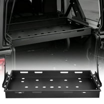 VEVOR Rear Trunk Cargo Rack, for 2018-2024 Jeep Wrangler JLU Sky One-Touch Power Top, 300 lbs, Carbon Steel Basket Tray Interior Storage Luggage Carrier with Net, Shelf Stand Organizer for Camping