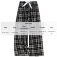 thumbnail image 2 of YYDGH Women's Plaid Wide Leg Pants Drawstring Elastic High Waist Lounge Pants Casual Loose Trousers Sleepwear with Pockets Home Daily Loungewear, 2 of 4