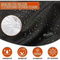 thumbnail image 3 of Waterproof Outdoor Cover - Storage Box Cover - Waterproof and UV Protection - Outdoor Storage Box Cover - 123x62x55cm - Black..DEBUNS, 3 of 5