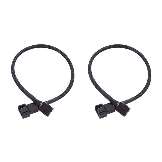 Seitruly Reemplazo del cable de extensión del ventilador de la caja de la computadora Cable de alimentación de 4 pines a 82cm 2piezas
