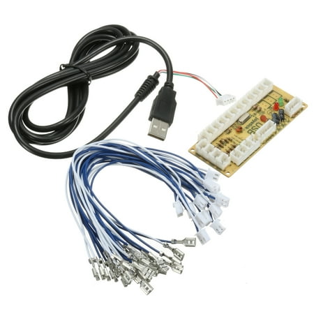 Usb Joystick Encoder Zero Delay Arcade USB Encoder Board spare parts PC to Joystick Button For MAME Fight Stick Control ()