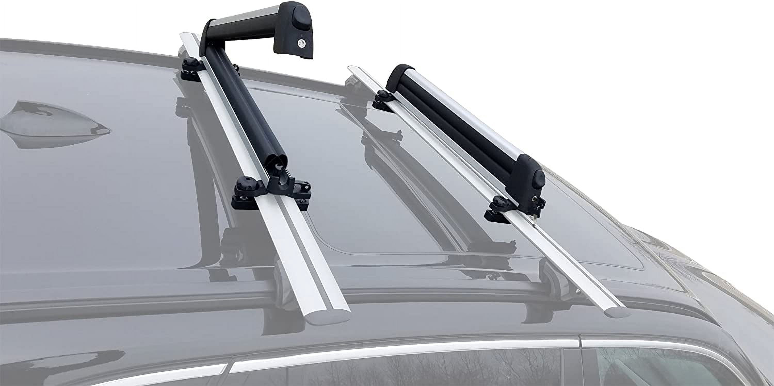 BrightLines Roof Rack Crossbars Ski Rack Combo Compatible with Jeep Renegade 2015 - 2024