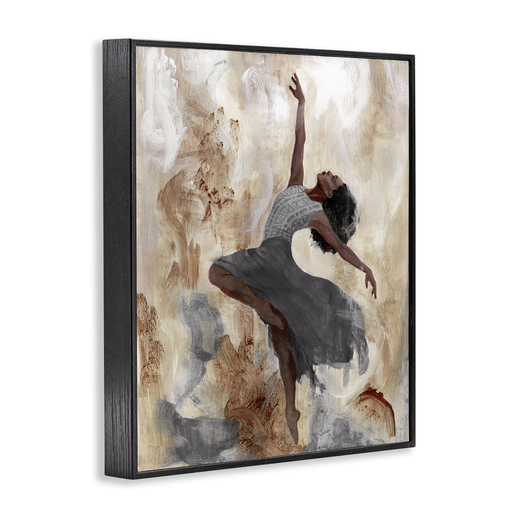 Stupell Industries Rustic Dancing Woman Novelty Painting Black Framed Art Print Wall Art, 16 x 20