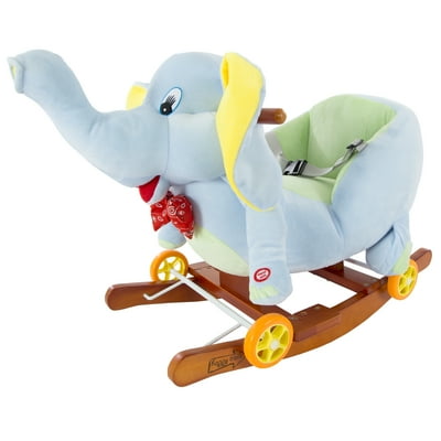 Rocking Horse Plush Animal Elephant 2 in 1 Wooden Palestine Ubuy