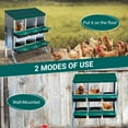 thumbnail image 2 of Nesting Boxes for Chickens, 6 Hole Chicken Nesting Boxes with legs, Chicken Laying Box with Lid Cover, Roll Away Nest Box for Chicken Coop to Protect Eggs, Red, 2 of 9