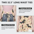 thumbnail image 6 of Dachshund and Flower Apron-Garden Aprons for Women with Pockets-Cotton Linen Waterproof Kitchen Cooking Gardening Aprons Adjustable for Kitchen,Cooking,BBQ and Salon 33x27 Inch, 6 of 7