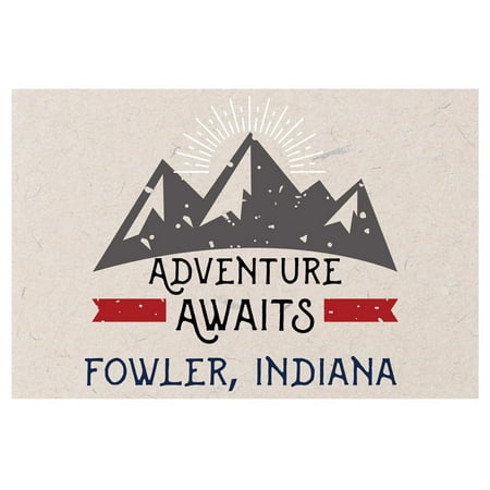 

Fowler Indiana Souvenir 2x3 Inch Fridge Magnet Adventure Awaits Design