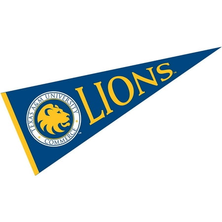 Texas A Commerce Lions Flock Printed Wool Pennant