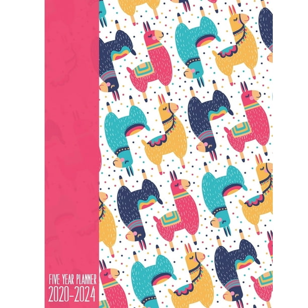 2020-2024: Five Year Planner I Alpaca Theme I 60 Months Calendar I 5
