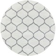 thumbnail image 3 of Unique Loom Trellis Frieze Collection Area Rug - Rounded (5' 1" Round Ivory/Gray), 3 of 7