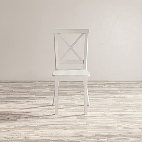 Jofran Eastern Tides Coastal Wire-Brushed Acacia X-Back Acacia Dining Chair (Set of 2)
