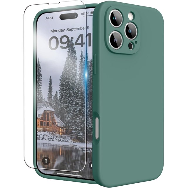 for iPhone 16 Pro Max Case, Liquid Silicone Case with Camera Protection Soft Gel Rubber Cover with Microfiber Lining Shockproof Protective Phone Case for iPhone 16 Pro Max 6.9", Light Brown