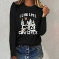 thumbnail image 2 of Long Sleeve Shirts for Women Crewneck 2026 Fashion Tops Casual Loose Spring Tee, 2 of 4