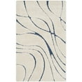 thumbnail image 6 of SAFAVIEH Florida Tamzen Abstract Shag Area Rug, Cream/Blue, 9' x 9' Round, 6 of 9
