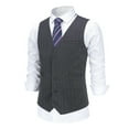 thumbnail image 5 of Cloudstyle Men's Single-Breasted Striped Vest, 5 of 12