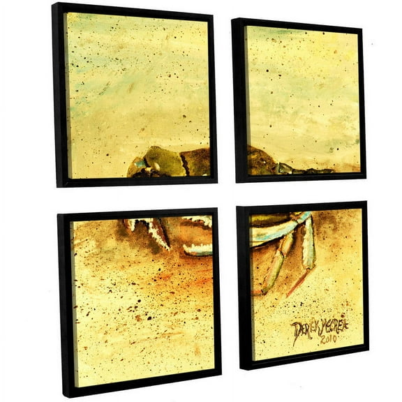 ArtWall Derek Mccrea "Crab" 4-Piece Floater-framed Canvas Square Set