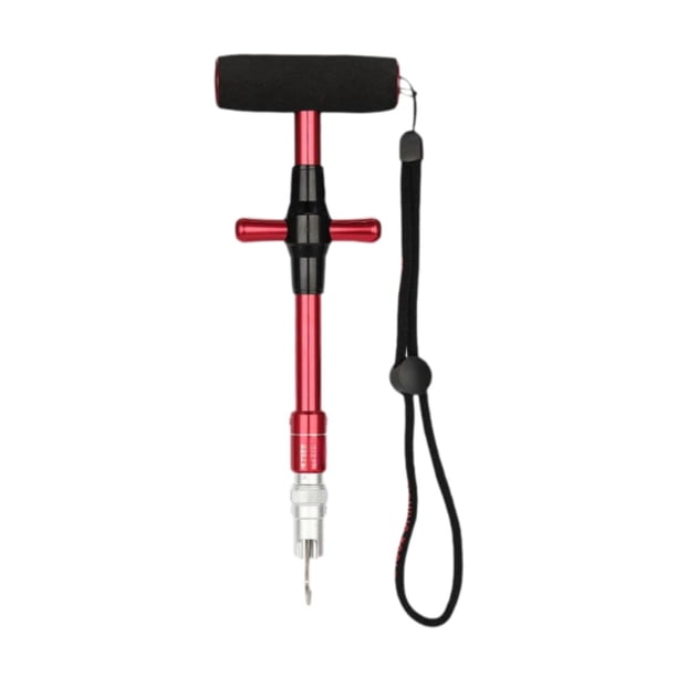 Extractor de anzuelos de pesca, ligero, con cordones, de aleación de aluminio. Rojo