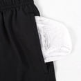 thumbnail image 5 of Boys Quick Dry Athletic Shorts with Elastic Waist & Drawstring, Black Solid Casual Lounge Shorts with Pockets for Kids 8-14,Size 12-13T, 5 of 9