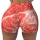 thumbnail image 2 of Balery Beef Steaks Pantalones cortos de entrenamiento estampados para mujer, sin costuras, ajustados, para gimnasio, yoga, correr, deportes, ejercicio activo, fitness.-X-Large, 2 of 8