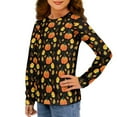 thumbnail image 4 of DISNIMO Thanksgiving Fall Pumpkin T-Shirts for Kids Girls Long Sleeve Shirts With Cuffs for Kids Shirt Girls Long Sleeve T Shirts Size 5-6 Girls Long Sleeve Tee Shirts for Girls Tees Shirts, 4 of 7