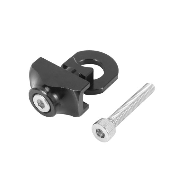 Tensor de cadena de bicicleta de aleación de aluminio, perno de fijación para bicicleta de una sola velocidad, tornillo para bicicleta fixie, color negro.