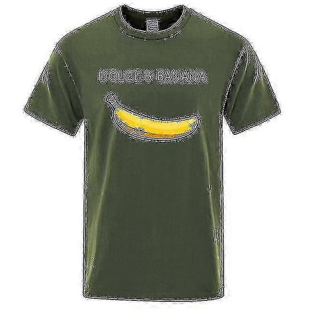Dolce Banana Fashion Print Men T-shirts Casual Breathable Tops Oversized Cotton Tshirt Male Short Sleeve S-xxxl Tees Shirts