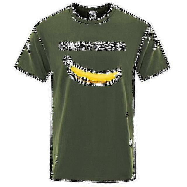 Dolce Banana Fashion Print Men T-shirts Casual Breathable Tops Oversized Cotton Tshirt Male Short Sleeve S-xxxl Tees Shirts