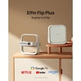 thumbnail image 2 of XGIMI Elfin Flip Plus Portable Projector, Google TV with Licensed Netflix, 500 ISO Lumens, 1080P Resolution Home Projector, Build-in Adjustable Stand, Lightweight and Compact Design, Screen Adaption, 2 of 8
