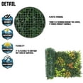 thumbnail image 2 of 40"x40" inch Sunshades Depot Artificial #7 3D Mixed Panel Fence Privacy Screen Evergreen Hedge Panels Fake Plant Wall (2pc), 2 of 5