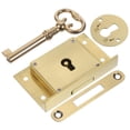 thumbnail image 2 of SHISUYAN 1 Set of File Cabinet Lock Secure Drawer Lock Brass File Wooden Box Safety Lock Replacement, 2 of 9