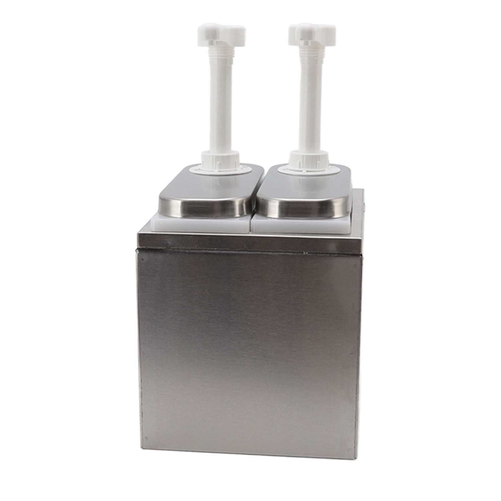 NFTIGB Sauce Dispenser Plastic and Stainless Steel Condiment Pump Station Double Pump 1L (33.8 oz) For Kitchen Home Restaurant Heavy Duty Rust-proof Syrup Ketchup Mayo Mustard Dispensing Tool
