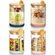 thumbnail image 1 of Juego de tarros de vidrio herméticos Mfacoy de 500 ml con tapas y cucharas de bambú, 4 unidades, 1 of 7