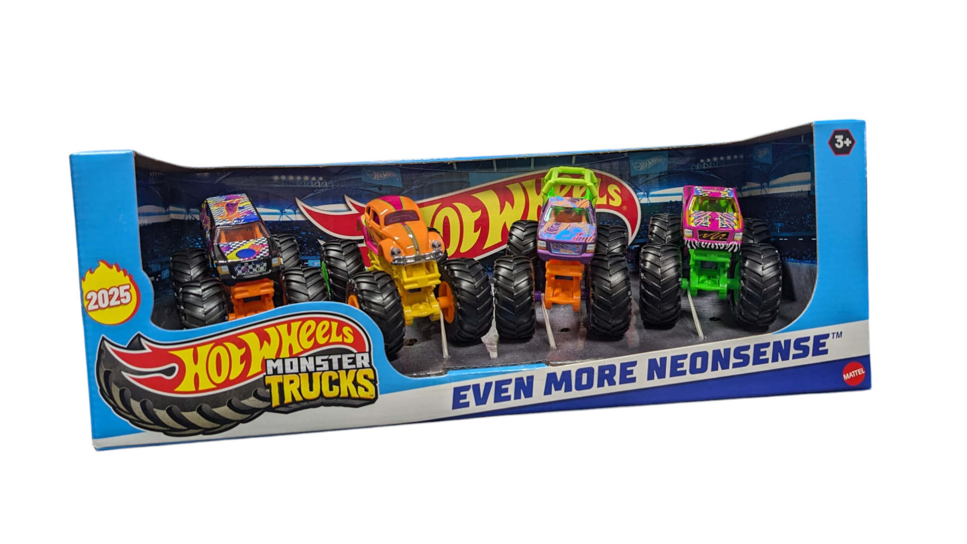 Hot Wheels 2025 Monster Trucks Set of 4-Pack 1:64 Scale Hall of