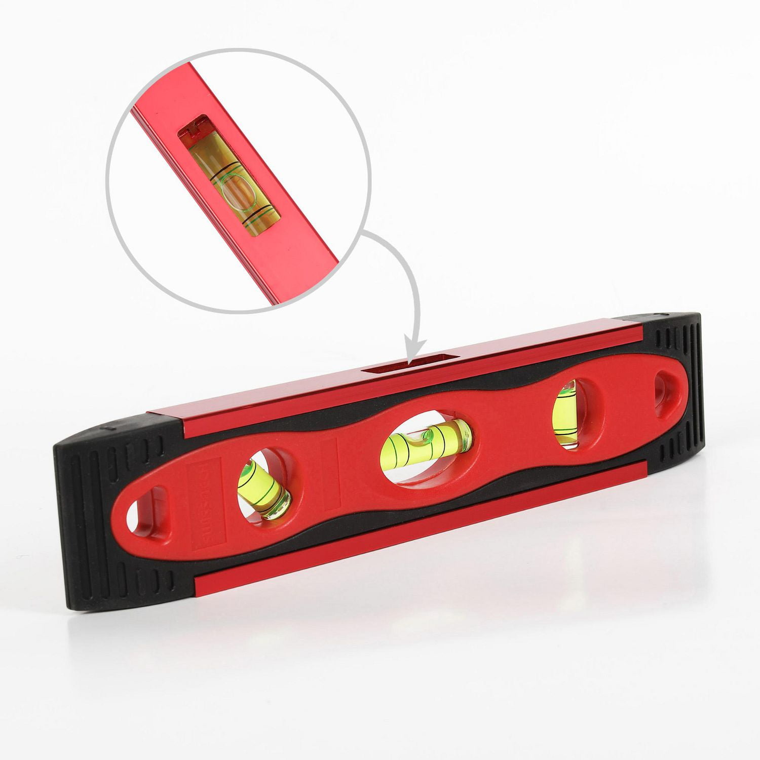 Swiss Tech 9" niveau torpille aluminium,3 flacons