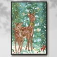 thumbnail image 2 of Doe and Fawn II - Framed Gallery Wrapped Holiday Canvas - 17 x 25 - Black Frame, 2 of 8