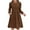 Brown Dresses for Women, variant on SMihono Fashion Women's Casual Knit Sweater Dress with Pockets Crew Neck Long Sleeve A-Line Dresses for Women 2025 Spring Dresses Brown 4