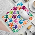 thumbnail image 2 of PhooArto Comfortable Mouse Pad Colorful Dog Paw Footprint Pattern Desktop Mousepad , 21 x 25 cm Mouse Mat, Non-Slip Rubber Base, Improves Speed and Precision, 2 of 7