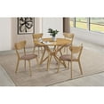 thumbnail image 5 of Pemberly Row Wood Dining Side Chair in Light Walnut and Brown (Set of 2), 5 of 14