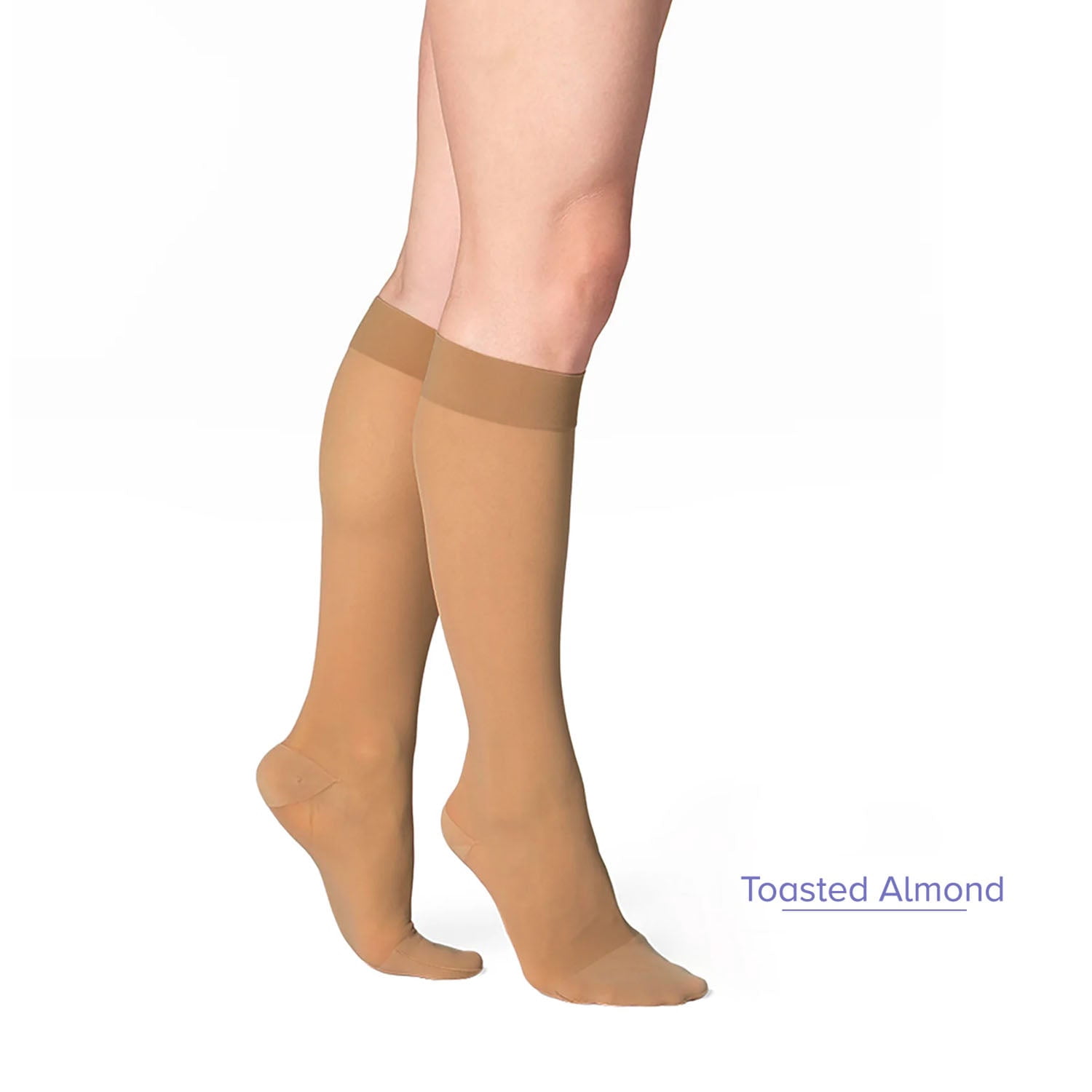 Sigvaris Style 782 Sheer 20-30 Closed Toe Knee High Compression Stockings Warm Sand LL Long