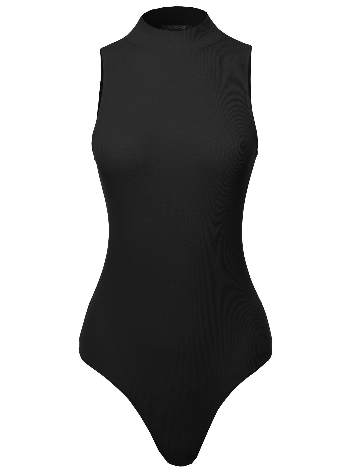 Zip Up Mock Neck Sleeveless Bodysuit main image 1