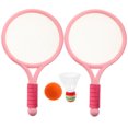 thumbnail image 1 of FUTUREORYY 2pcs Tennis Racquet Kids ABS Pink Cartoon Style For Parent Child Interaction, 1 of 5