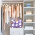 thumbnail image 4 of Yayeee Collapsible Cube Storage Bin with Lid Fabric Closet Decorative Basket with Handles, Halloween Ghosts Purple, 4 of 7