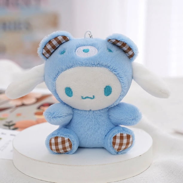 Sanrio-Llavero de peluche de Hello Kitty, colgante de Animal de dibujos animados, decoración de mochila, My Melody, Kuromi, Cinnamoroll, conejo Fivean unisex