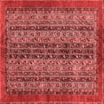 thumbnail image 1 of Ahgly Company Indoor Square Abstract Red Modern Area Rugs, 4' Square, 1 of 4