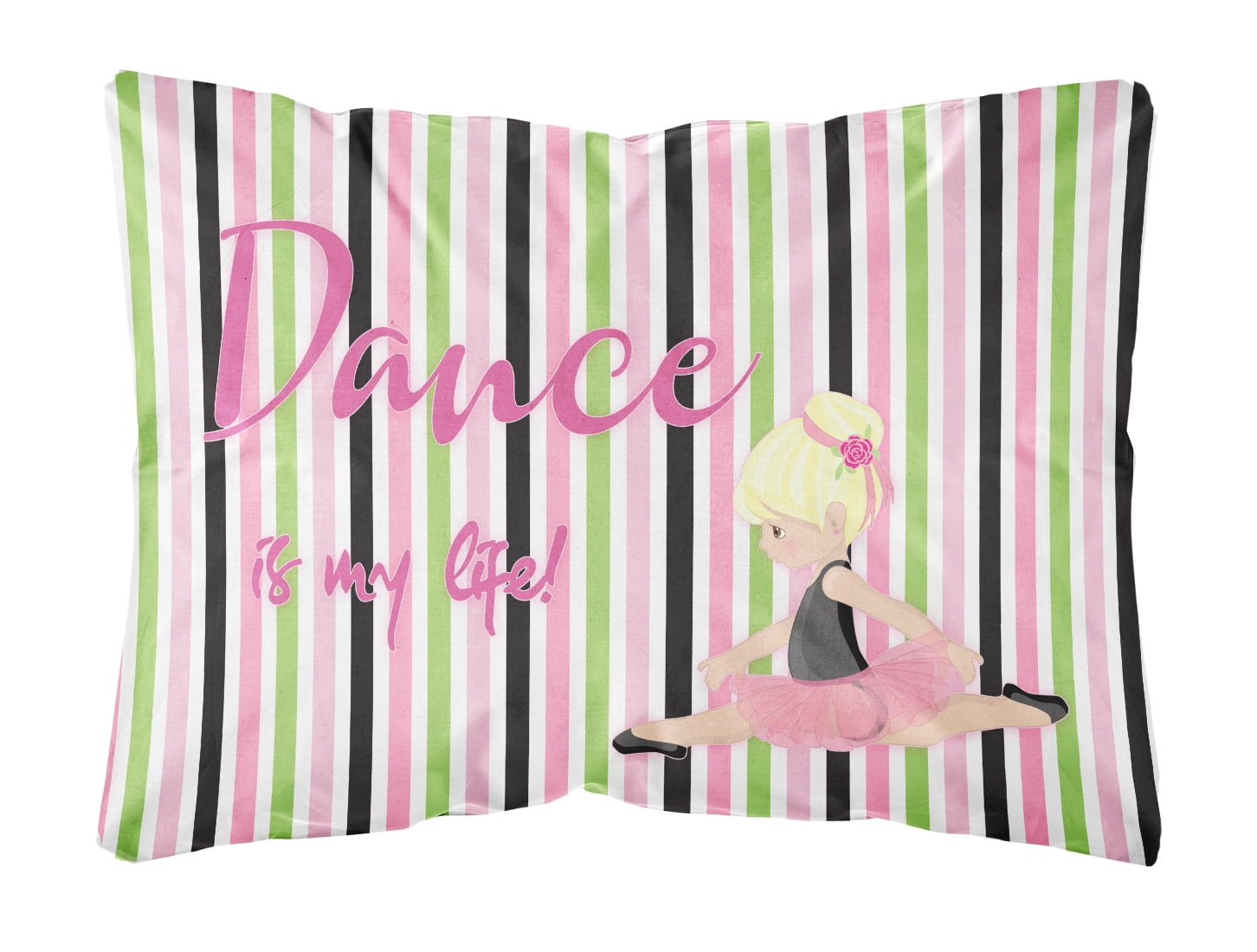 Ballet Dance is my Life Blonde Canvas Fabric Decorative Pillow